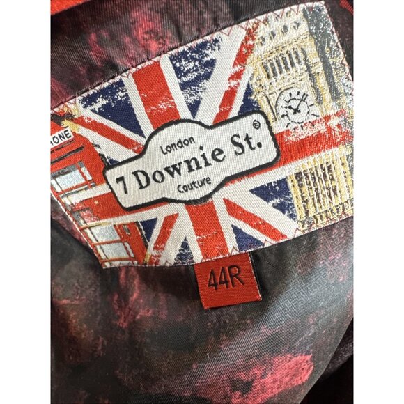 7 Downie St. Burgundy Knit Stretch Blazer 44R Slim Fit Sport Coat - Picture 6 of 8